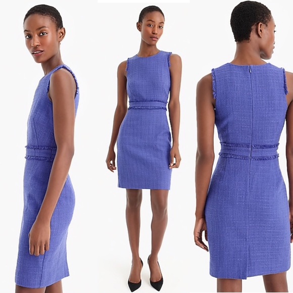 j crew sheath dress in tweed